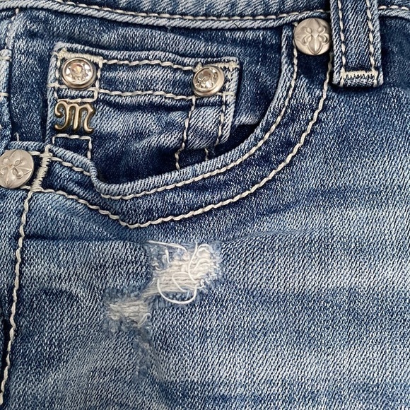 Miss Me Signature Denim Jean Cut Off Distressed Mini Jean Shorts size 27 - Picture 2 of 5